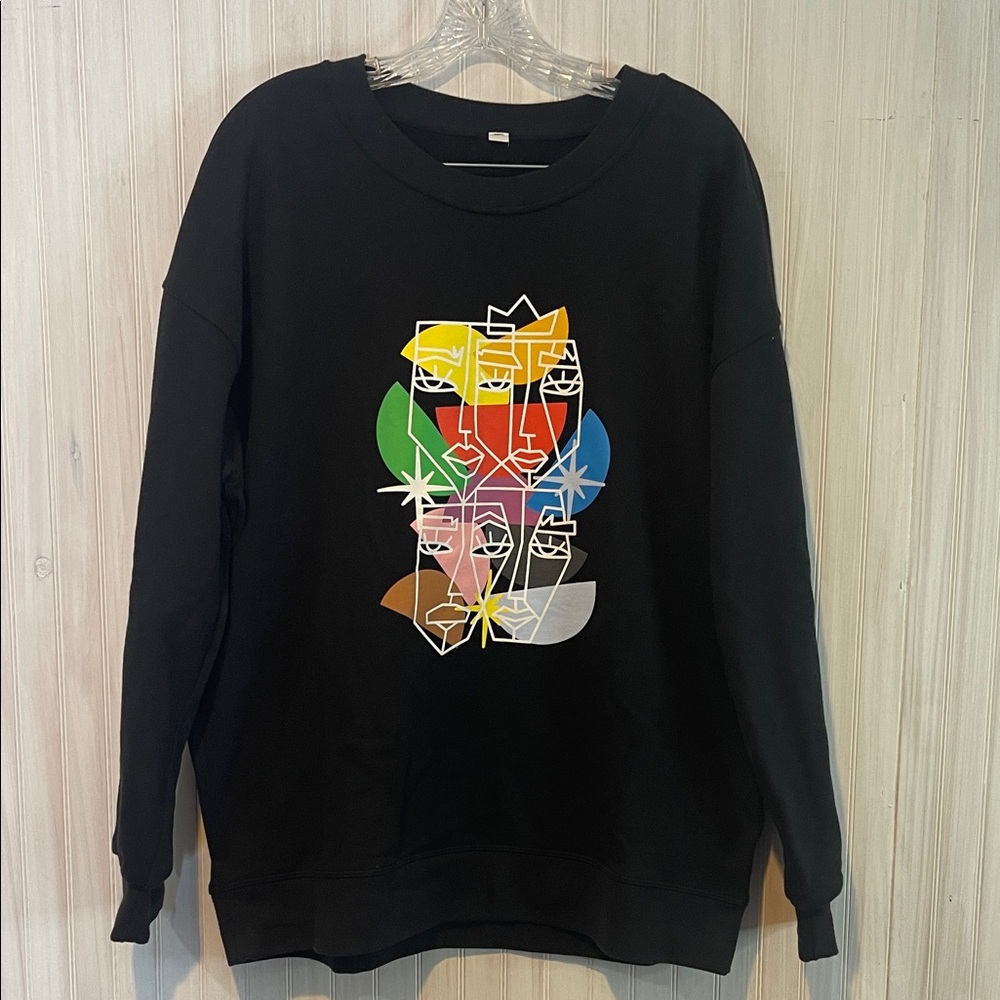LULULEMON PRIDE SWEATSHIRT RAINBOW FACES RARE - Picture 1 of 4